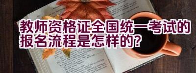 教师资格证全国统一考试的报名流程是怎样的？