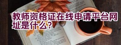 教师资格证在线申请平台网址是什么？