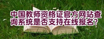 中国教师资格证官方网站查询系统是否支持在线报名？