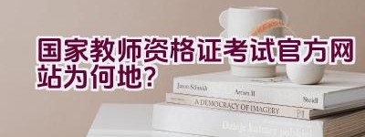 国家教师资格证考试官方网站为何地？