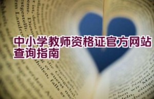 中小学教师资格证官方网站查询指南