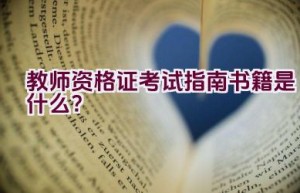 教师资格证考试指南书籍是什么？