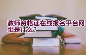 教师资格证在线报名平台网址是什么？