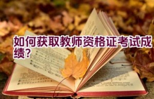 如何获取教师资格证考试成绩？