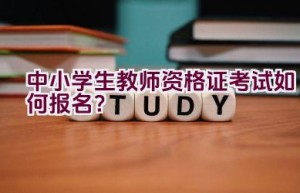 中小学生教师资格证考试如何报名？