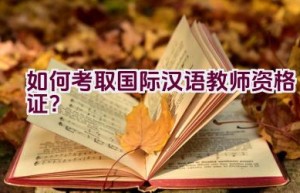 如何考取国际汉语教师资格证？