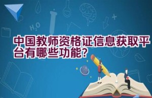 中国教师资格证信息获取平台有哪些功能？