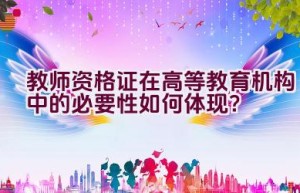 教师资格证在高等教育机构中的必要性如何体现？