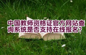 中国教师资格证官方网站查询系统是否支持在线报名？