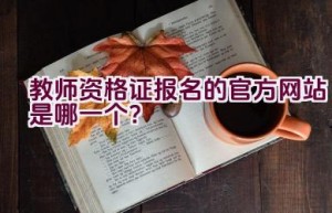 教师资格证报名的官方网站是哪一个？