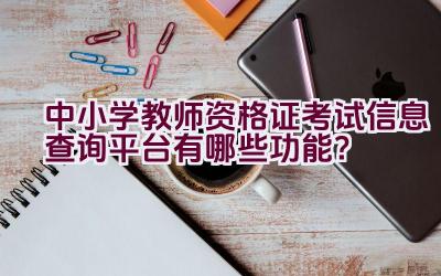 中小学教师资格证考试信息查询平台有哪些功能？插图