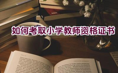 如何考取小学教师资格证书插图