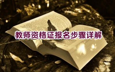 教师资格证报名步骤详解插图