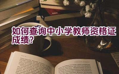 如何查询中小学教师资格证成绩？插图