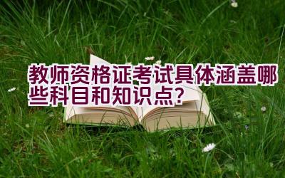 教师资格证考试具体涵盖哪些科目和知识点？插图