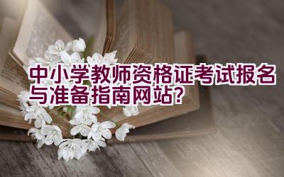 中小学教师资格证考试报名与准备指南网站？插图